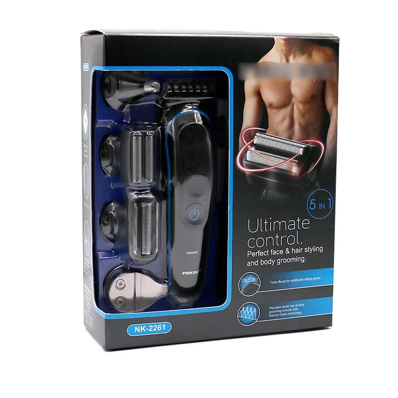 Professional Hair Clippers Set for Men - Electric Beard Trimmer, Body Groomer & Nose/Ear Hair Trimmer with Universal Voltage - Perfect for Home Grooming, Travel & Salon Use