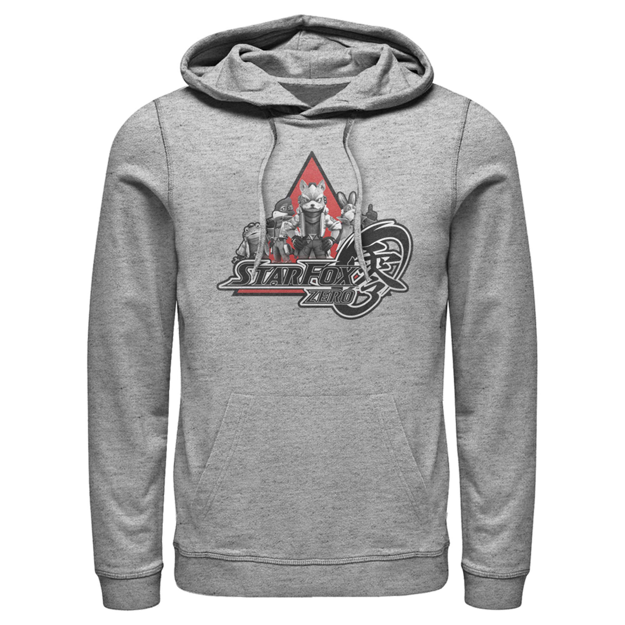 Men's Nintendo Star Fox Zero Logo Character Hoodie - Pullover Sweatshirt for Gaming Fans & Casual Wear
