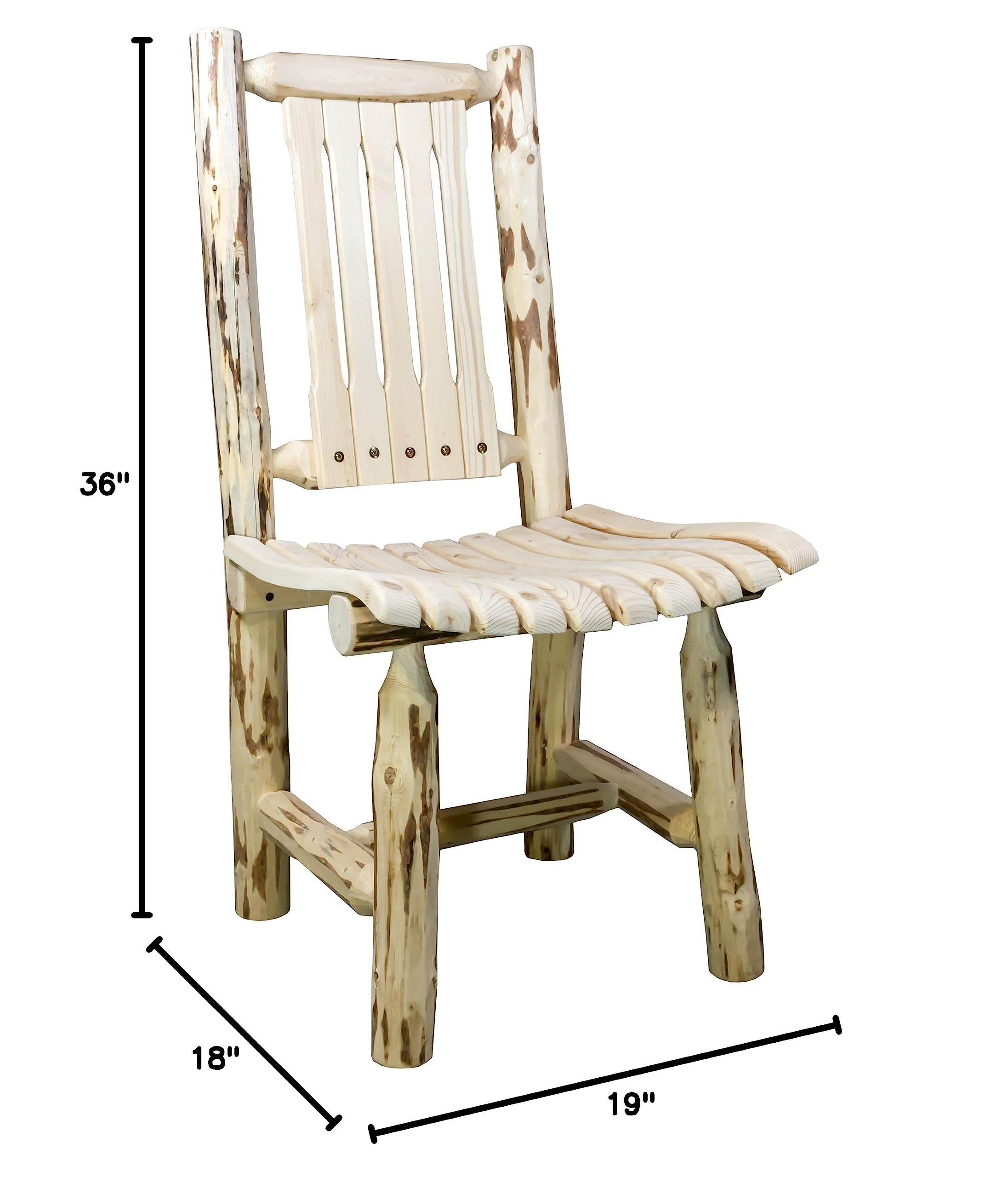 Montana Woodworks Outdoor Patio Chair - Unfinished Solid Wood Furniture for Garden, Deck, Backyard - DIY Ready-to-Finish Patio Seating for Relaxation & Entertaining