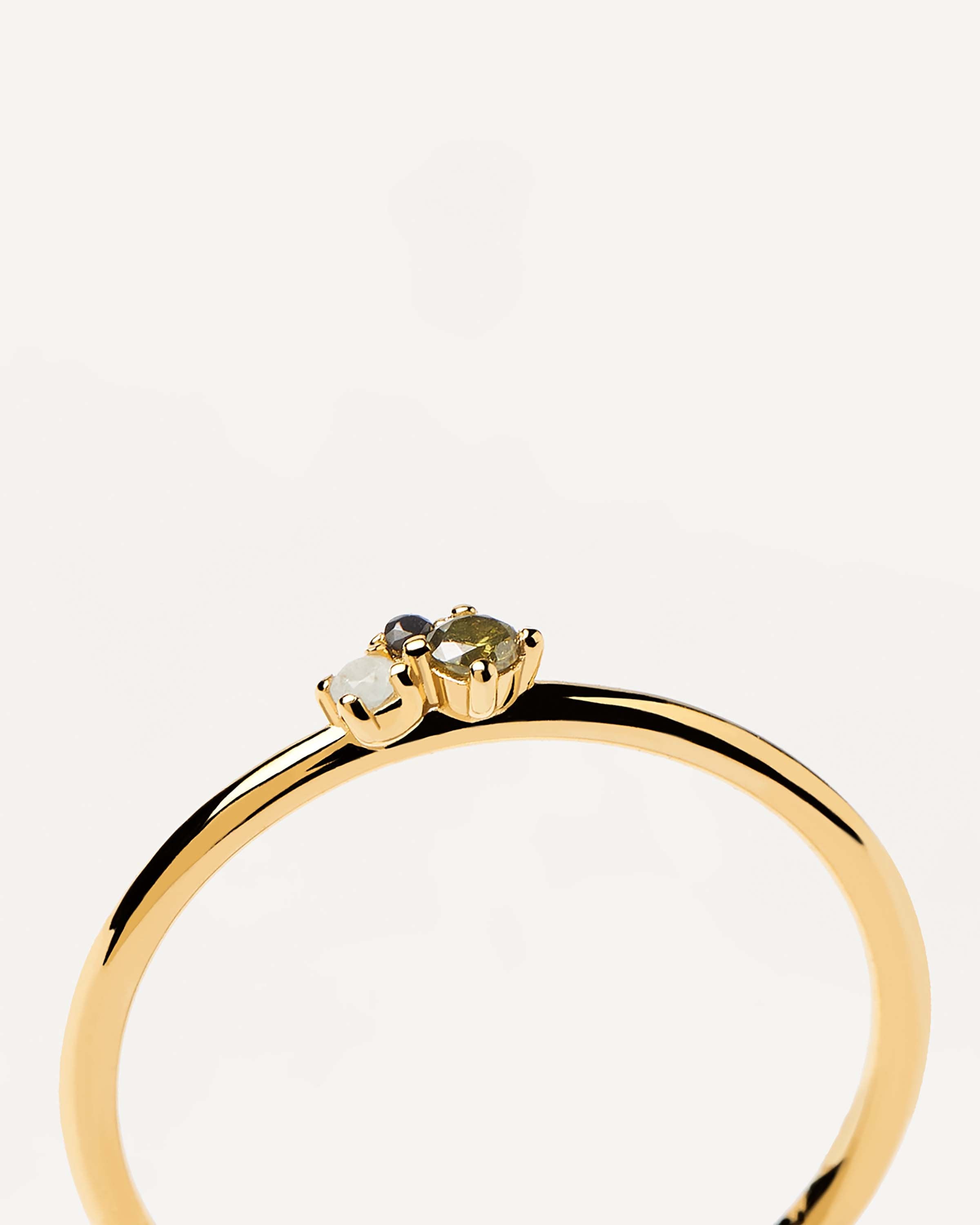 Elegant Lime Blush Gold Ring for Women - Dainty 14K Gold Plated Minimalist Ring - Perfect for Everyday Wear, Gift Giving & Special Occasions