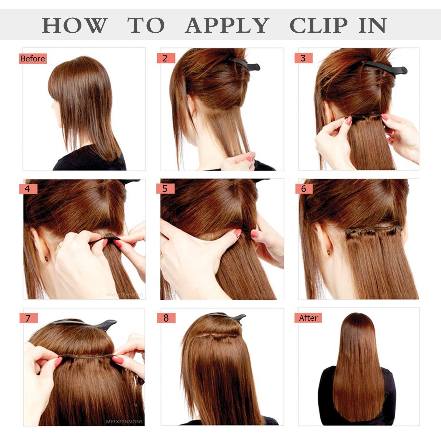 Clip in Hair Extensions 16