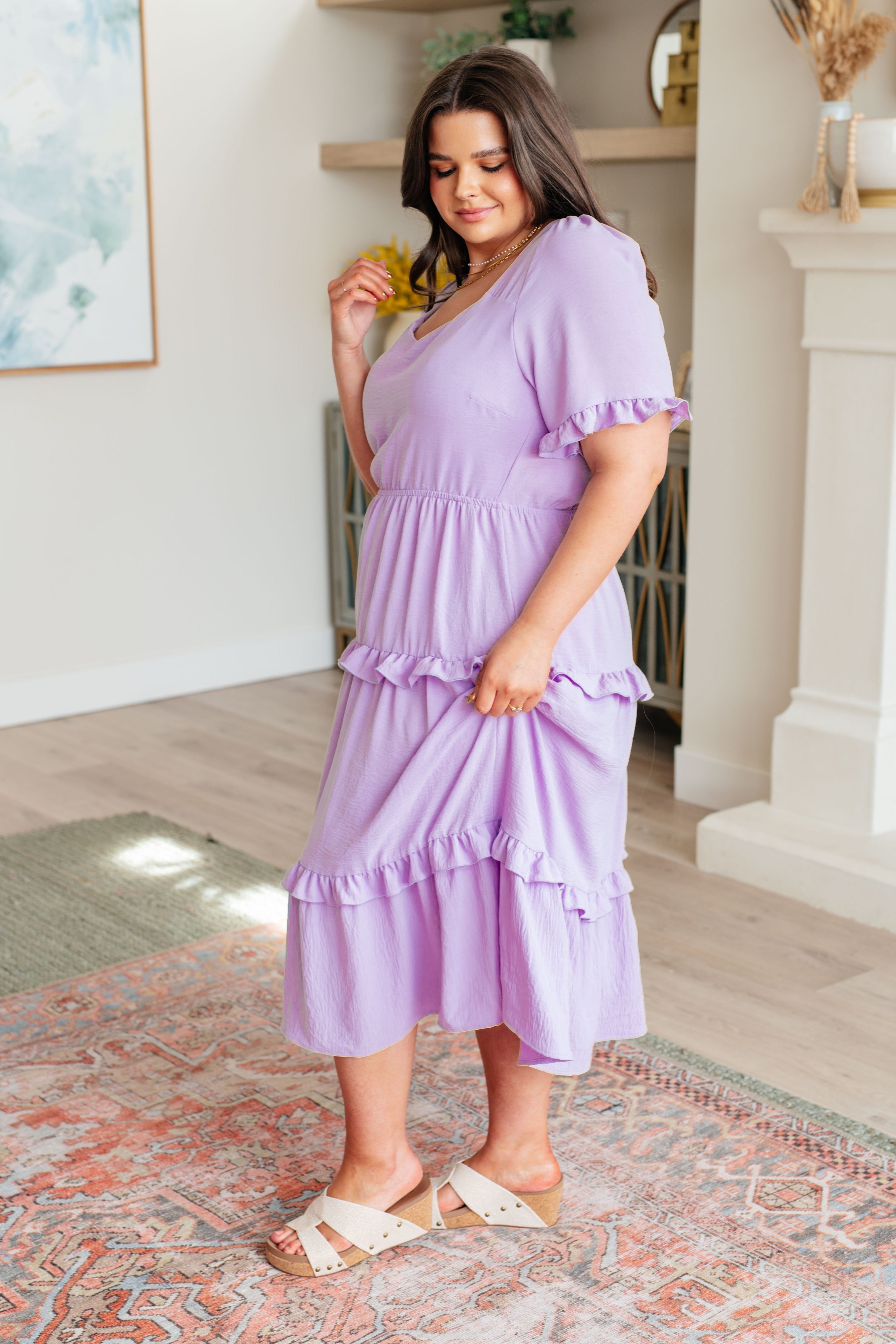 Flowy Tiered Ruffled Dress for Women | Elegant Boho Summer Dress | Perfect for Beach Vacations, Date Nights & Outdoor Parties
