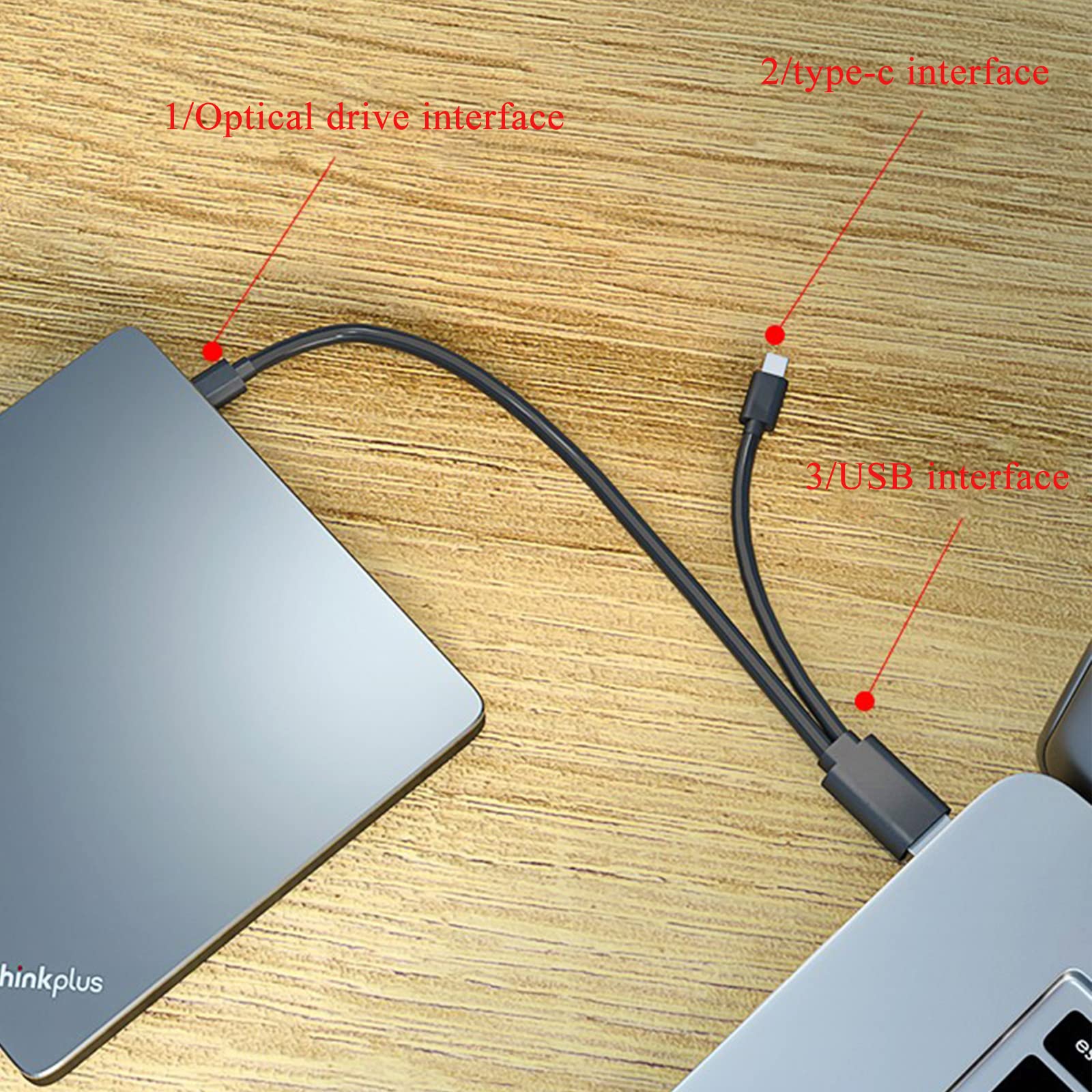 Ultra-Thin USB C External DVD-RW Drive - Plug & Play USB-C DVD Burner for Laptop, PC, Mac - Portable CD/DVD Player for Movies, Music, Data Backup & Installation