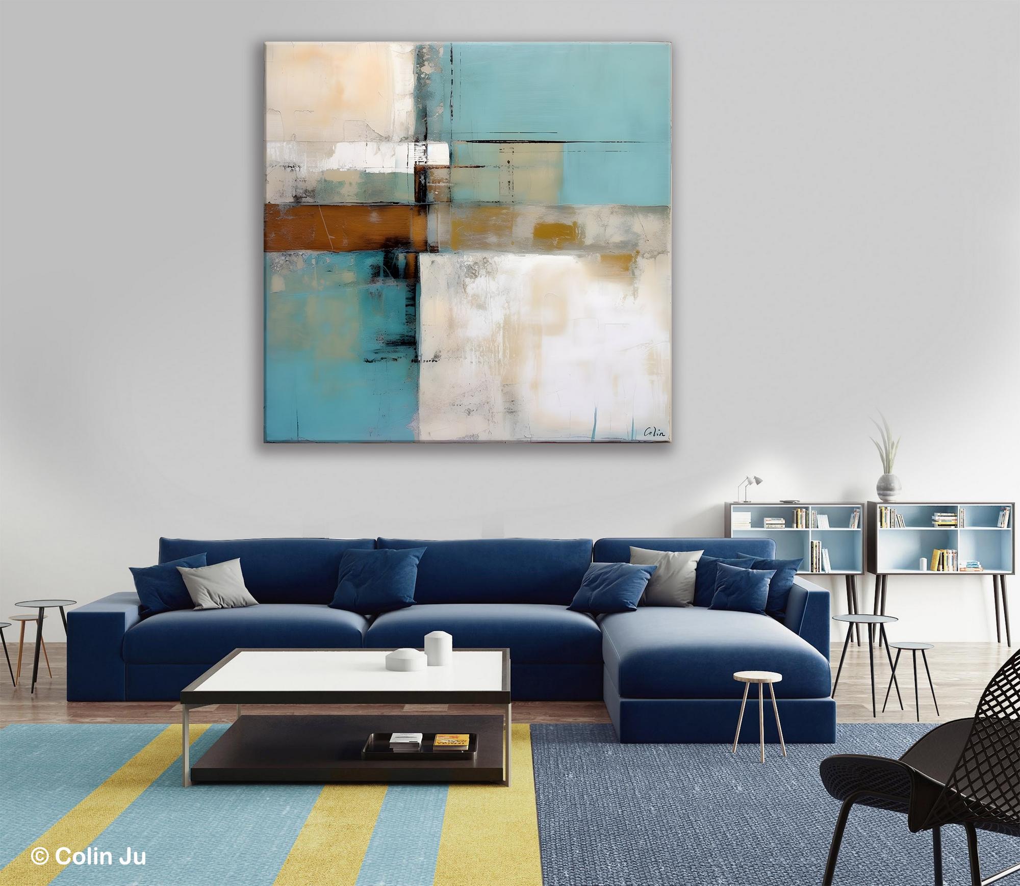 Extra Large Canvas Painting - Contemporary Acrylic Abstract Wall Art for Bedroom Decor | Modern Original Artwork for Living Room, Office & Home Interior Design