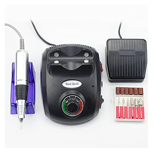 Professional SHANG-JUN 35000RPM Electric Nail Drill Machine Kit with Nail File & Drill Bits Set - Perfect for Salon, Home Manicure & Nail Art Design (Color: 502-Black) - Ideal for Professional Nail Technicians, DIY Enthusiasts & At-Home Nail Care