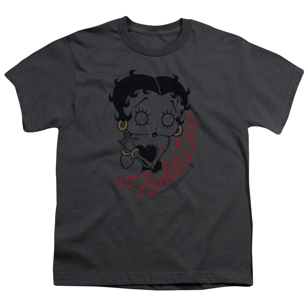 Betty Boop Classic Zombie Unisex Youth T-Shirt for Boys & Girls | Cute Cartoon Graphic Tee for Kids & Teens | Halloween Costume, Cosplay, Casual Wear
