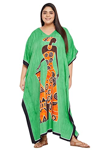 Green Tribal Print Caftans