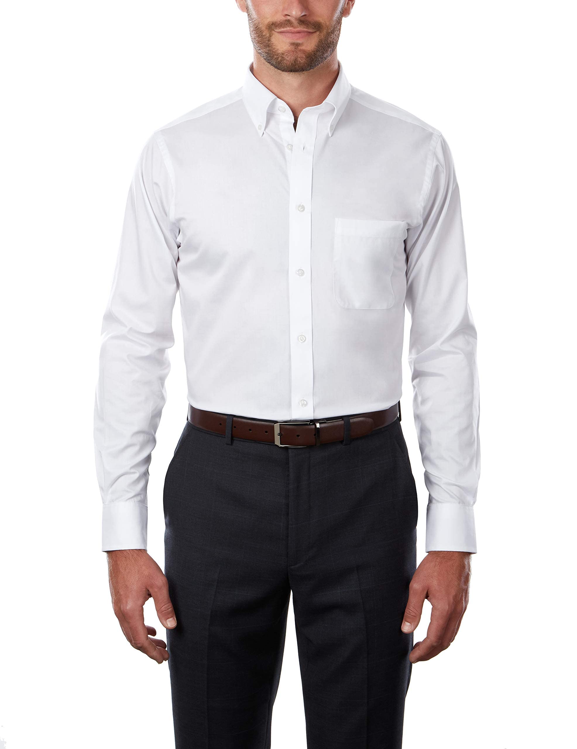 Izod Men's Big & Tall Stretch Dress Shirts - Comfortable Slim Fit Formal Shirt for Office, Business Meetings & Special Occasions