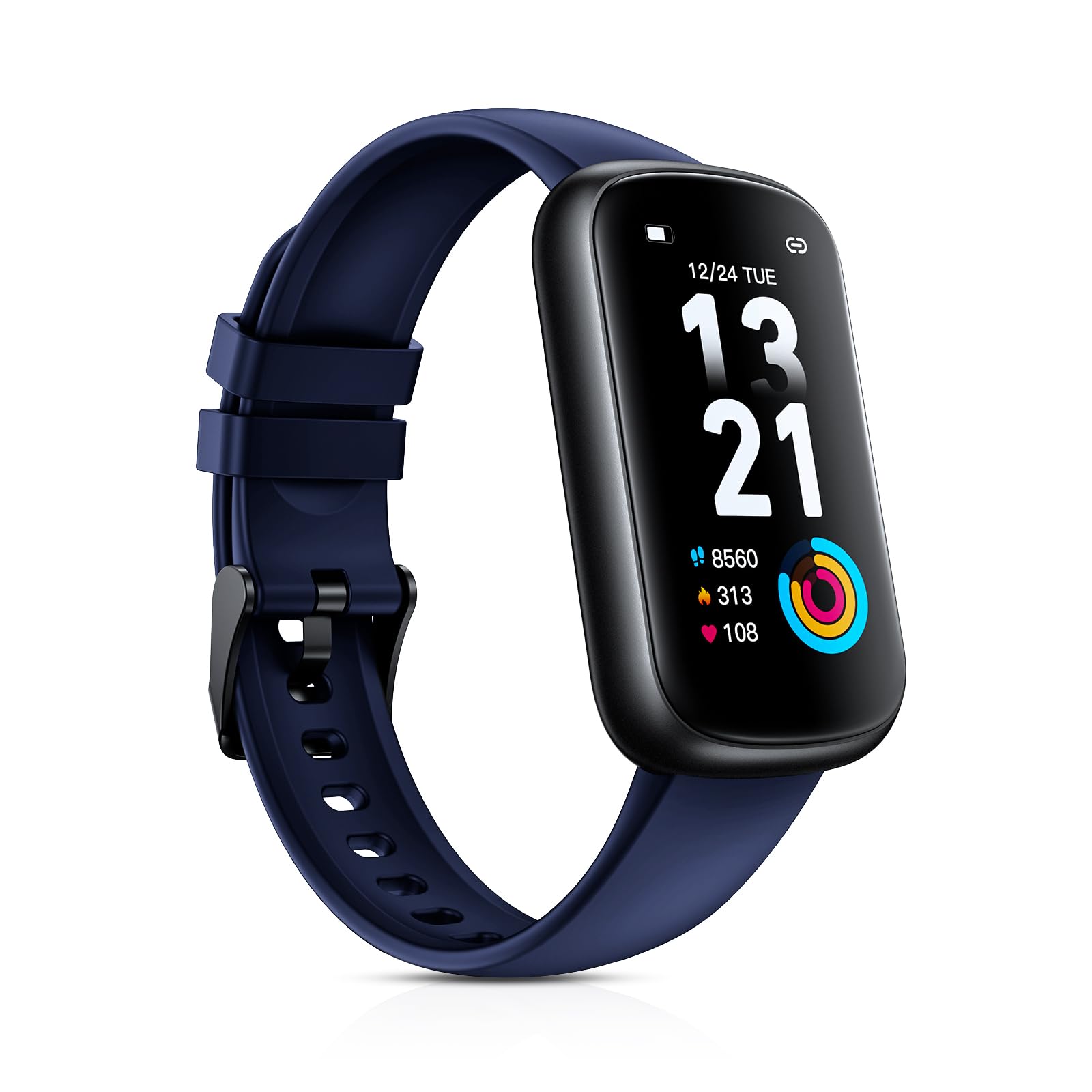 1.47'' Fitness Tracker Smart Watch with 24/7 Heart Rate Monitor, Blood Oxygen & Sleep Tracking - 3ATM Waterproof Activity Tracker for Women & Men (Deep Black) - Perfect for Running, Swimming & Daily Health Monitoring