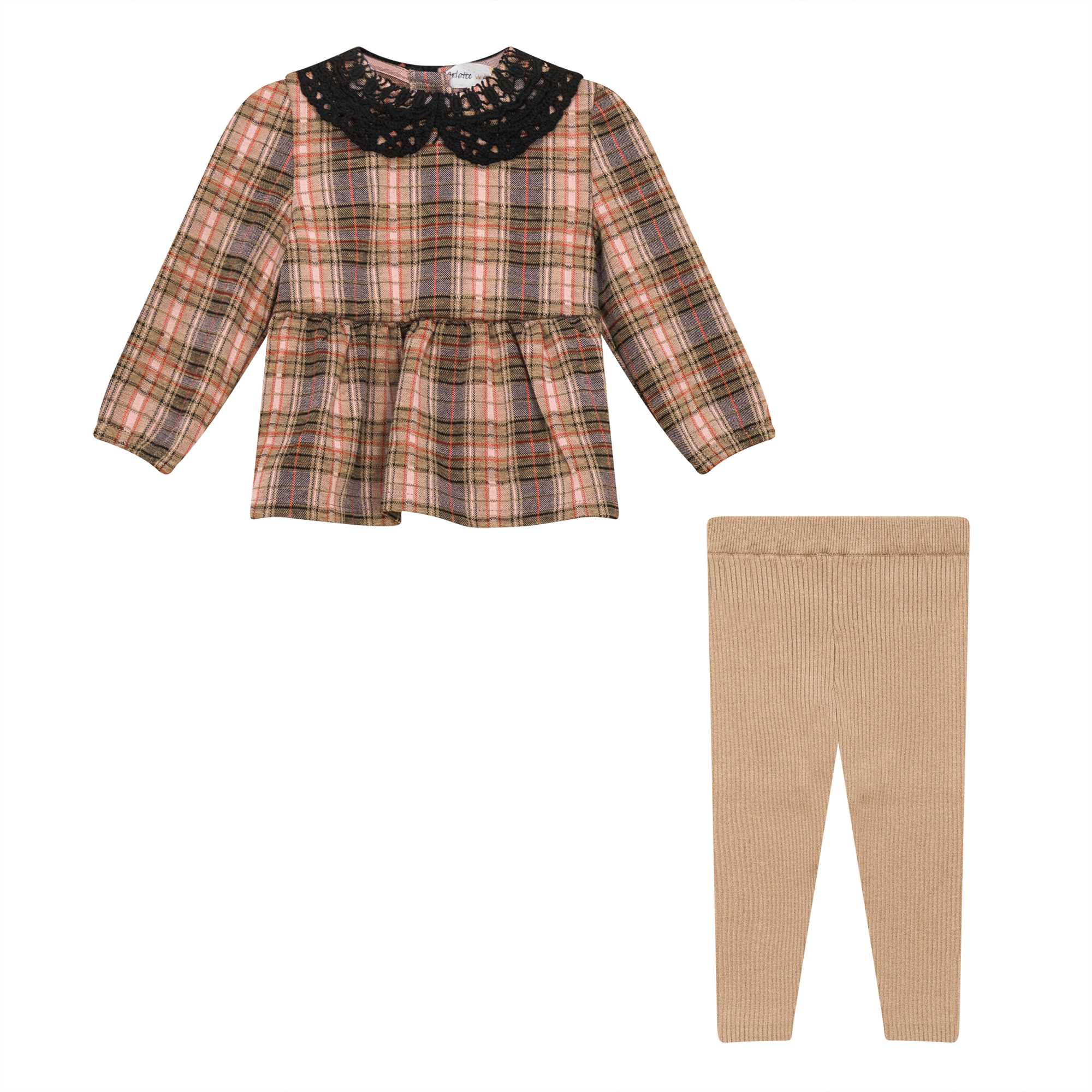 Stylish Plaid 2-Piece Outfit Set for Women - Trendy Matching Top & Bottom - Perfect for Casual Wear, Office, and Date Nights