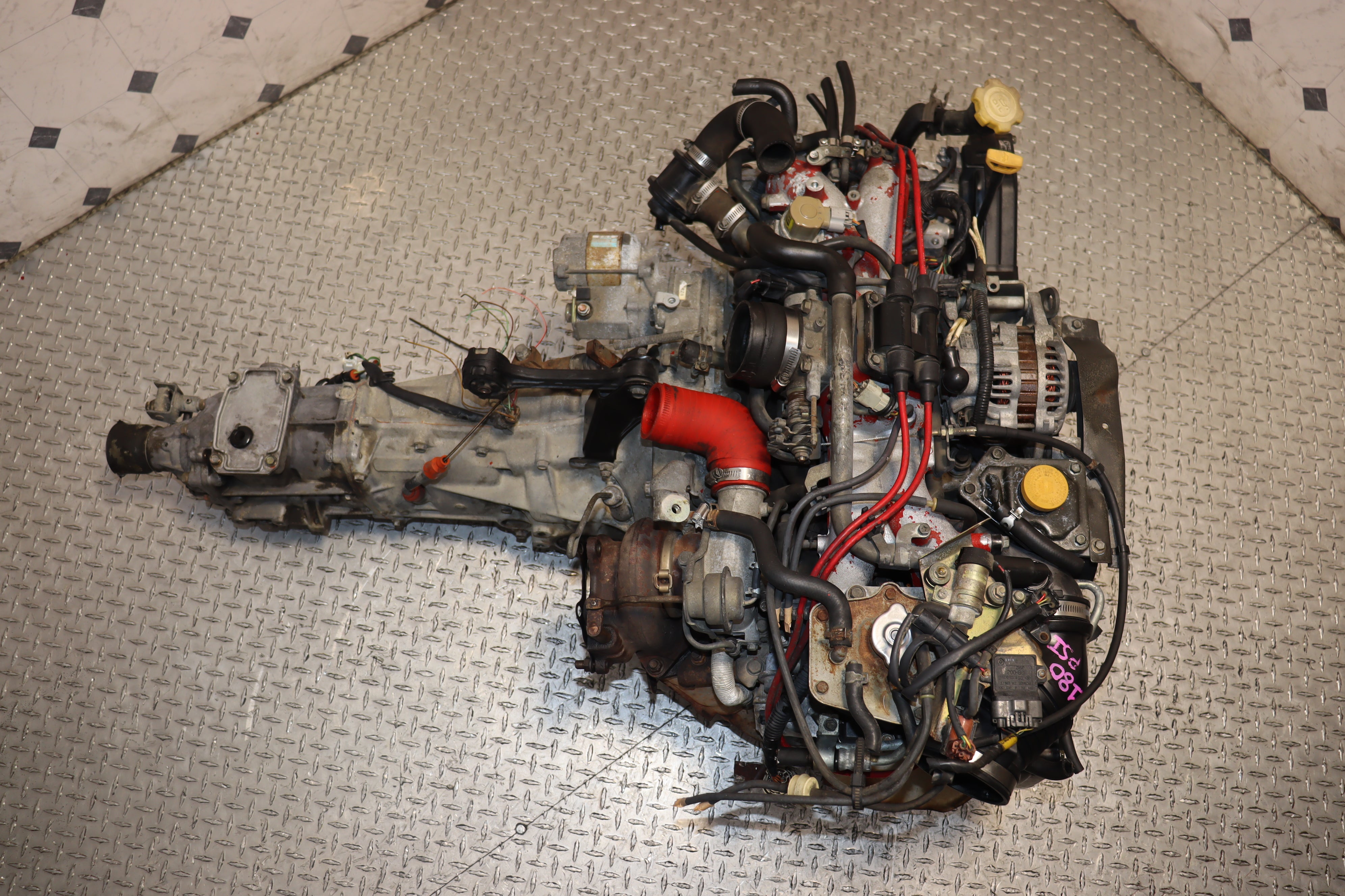 JDM EJ207 Turbo Engine with 5-Speed Manual Transmission - High Performance Subaru Engine for Racing, Drifting & Engine Swap Projects