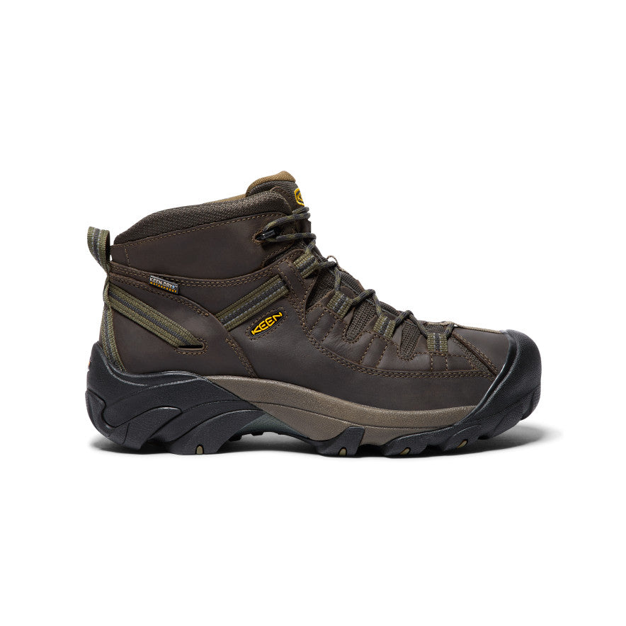 Men's Targhee II Mid Waterproof Hiking Boots - Lightweight & Durable for Outdoor Adventures | Canteen/Dark Olive | Perfect for Trail Hiking, Camping & Backpacking