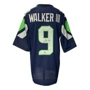 Kenneth Walker III Seattle Seahawks Signed Navy Blue Football Jersey - Authentic Autographed NFL Jersey for Collectors & Fans - Perfect for Memorabilia Displays & Game Day Outfits