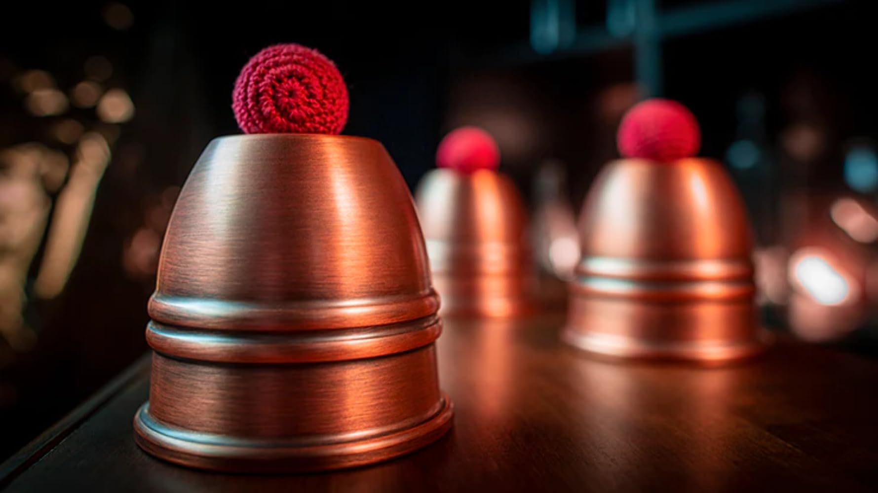Murphy's Magic Legend Copper & Aged Cups and Balls Set - Professional Magician Trick for Close-Up Magic, Street Performances & Stage Shows