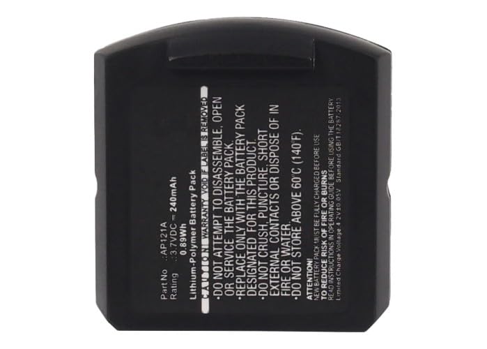Synergy Digital Wireless Headset Battery Replacement for Sarabec AP121A - 3.7V 240mAh Li-Polymer Battery - Perfect for Office, Call Center & Customer Service Headsets