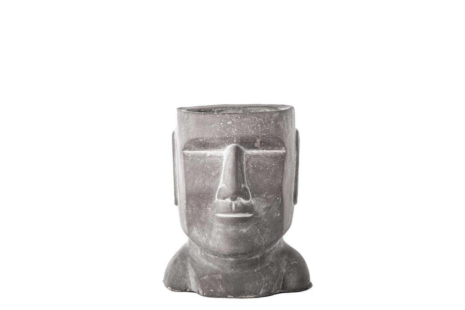 Concrete Easter Island Head Statue - Decorative Garden Ornament for Outdoor & Indoor Decor