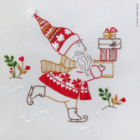 DIY Santa Hand Embroidery Kit for Beginners - Complete Christmas Craft Set with Needles, Thread & Hoop | Perfect for Holiday Decorations, Gift Making & Festive Home Crafts