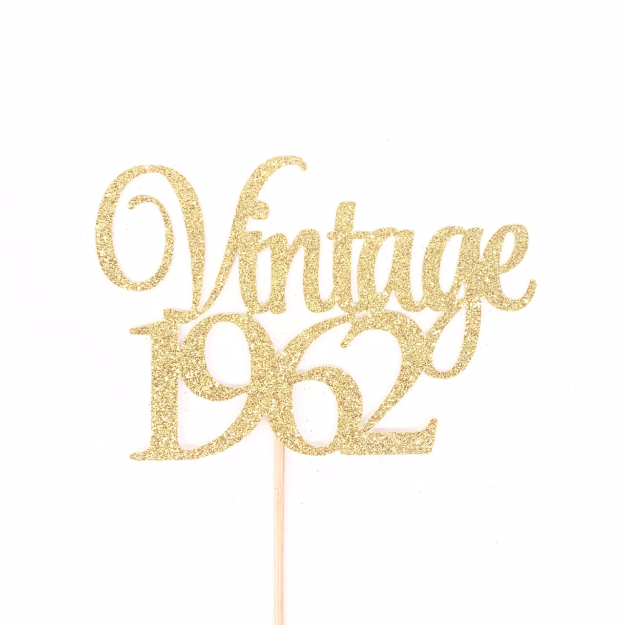 Vintage 1962 Cake Topper - Elegant Birthday & Anniversary Cake Decoration for Weddings, Parties & Special Celebrations