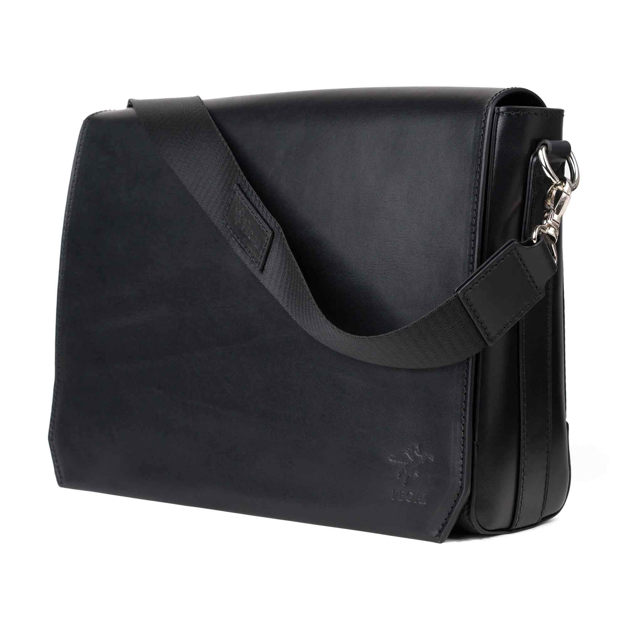 Premium PEGAI Genuine Leather Handmade Messenger Bag for Men & Women - 13
