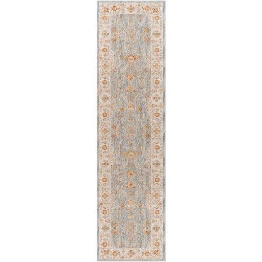 Stylish Avant Garde Blue, Grey & Rust Woven Area Rug - Multiple Sizes for Living Room, Bedroom & Office Decor