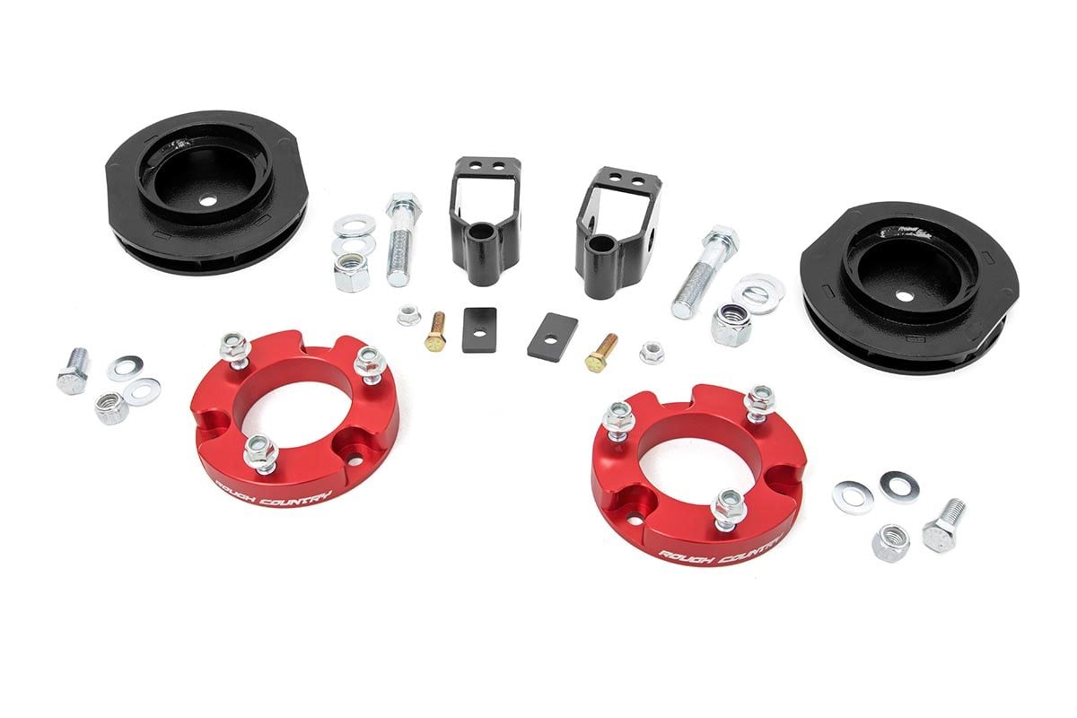 2 Inch Lift Kit for Toyota 4Runner 2WD/4WD (2010-2024) - X REAS Suspension System with Red Spacers (767RED) - Improve Off-Road Performance & Ground Clearance for Adventure & Trail Driving