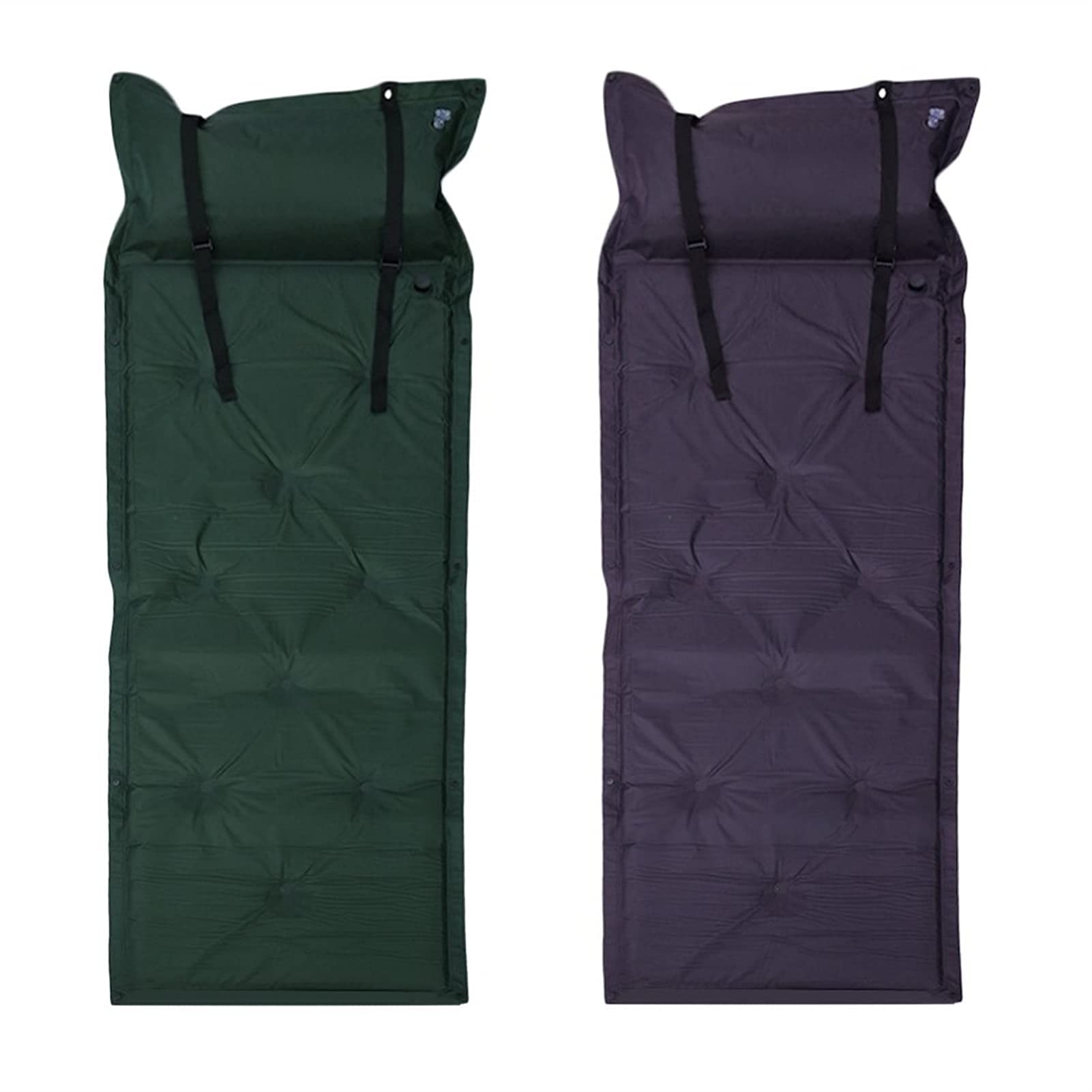 Self-Inflating Camping Mattress - Portable Folding Air Cushion for Outdoor Camping, Hiking, Beach - Waterproof & Damp Proof Sleeping Pad with Pillow (Green) - Perfect for Backpacking, Picnics & Travel