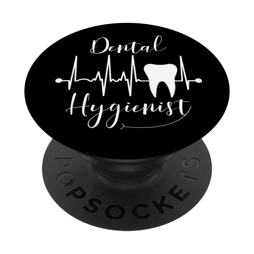 Heartbeat Tooth Dental Hygienist Gift - Swappable PopSocket PopGrip for Phones & Tablets - Perfect for Dentists, Dental Students & Healthcare Professionals