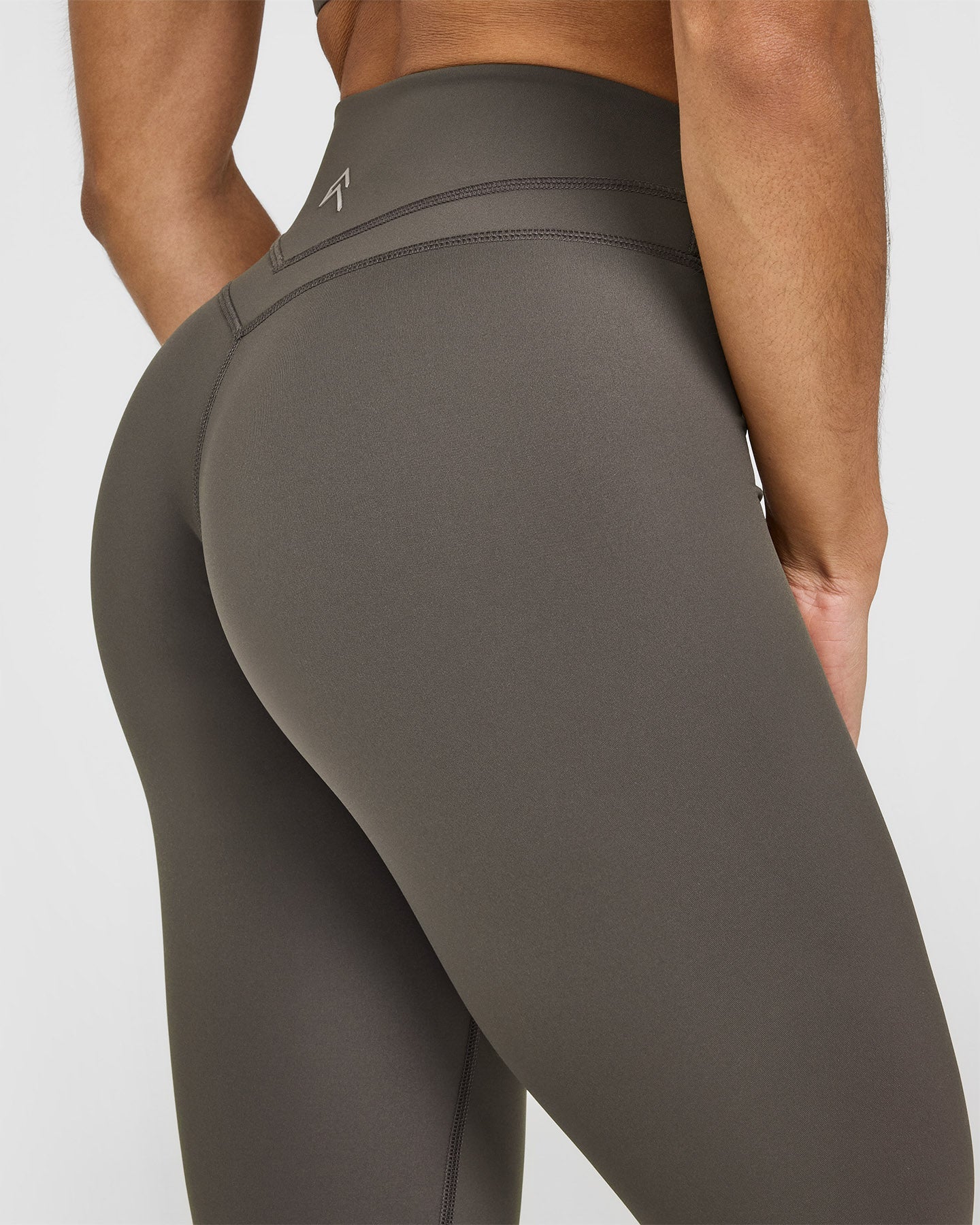 High Waisted Leggings for Women - Seamless Tummy Control Yoga Pants in Deep Taupe | Perfect for Workout, Yoga & Everyday Wear