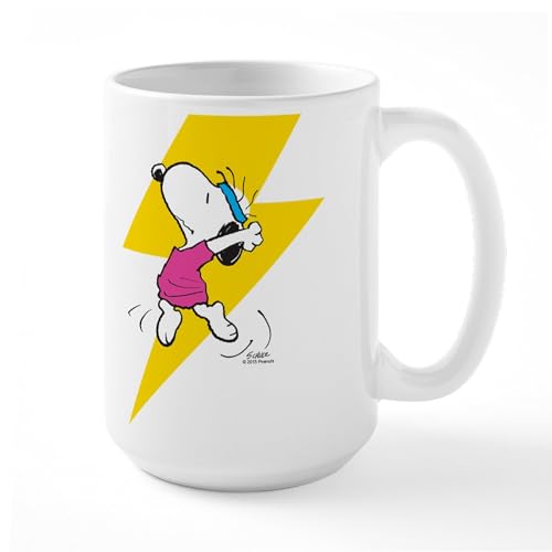 White - Peanuts Snoopy Dance Lightning Large Mug