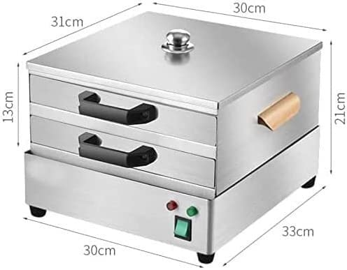 **DAREV Electric Rice Noodle Roll Maker - 2-Layer Stainless Steel Steamer with 3 Trays for Authentic Cantonese Cheung Fun | Perfect for Home Kitchens & Dim Sum Restaurants**