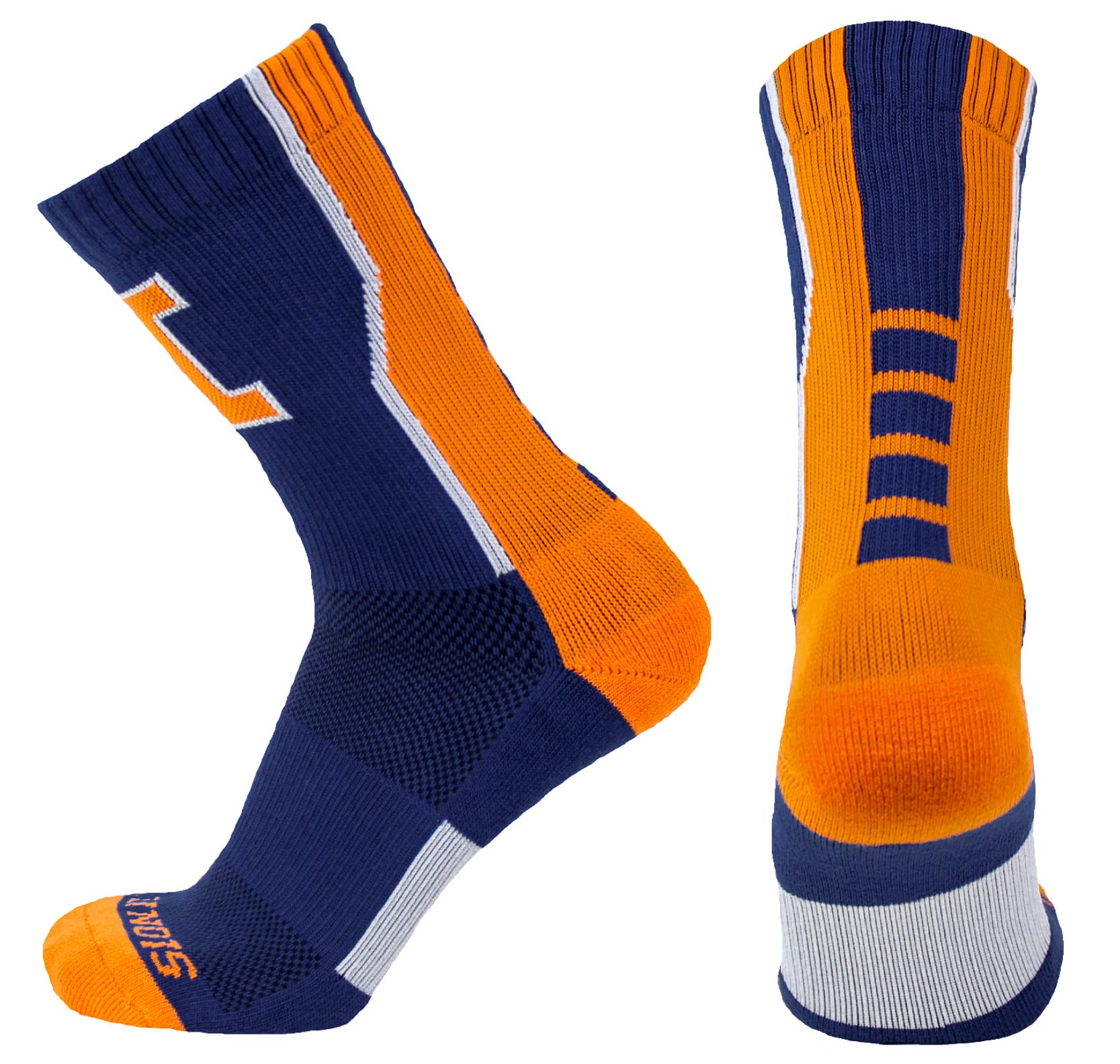 Illinois Fighting Illini Blue Sports Performance Socks for Men & Women - Breathable Moisture-Wicking Athletic Socks for Running, Basketball & Gym Workouts - Perfect Fan Gear for College Sports Games