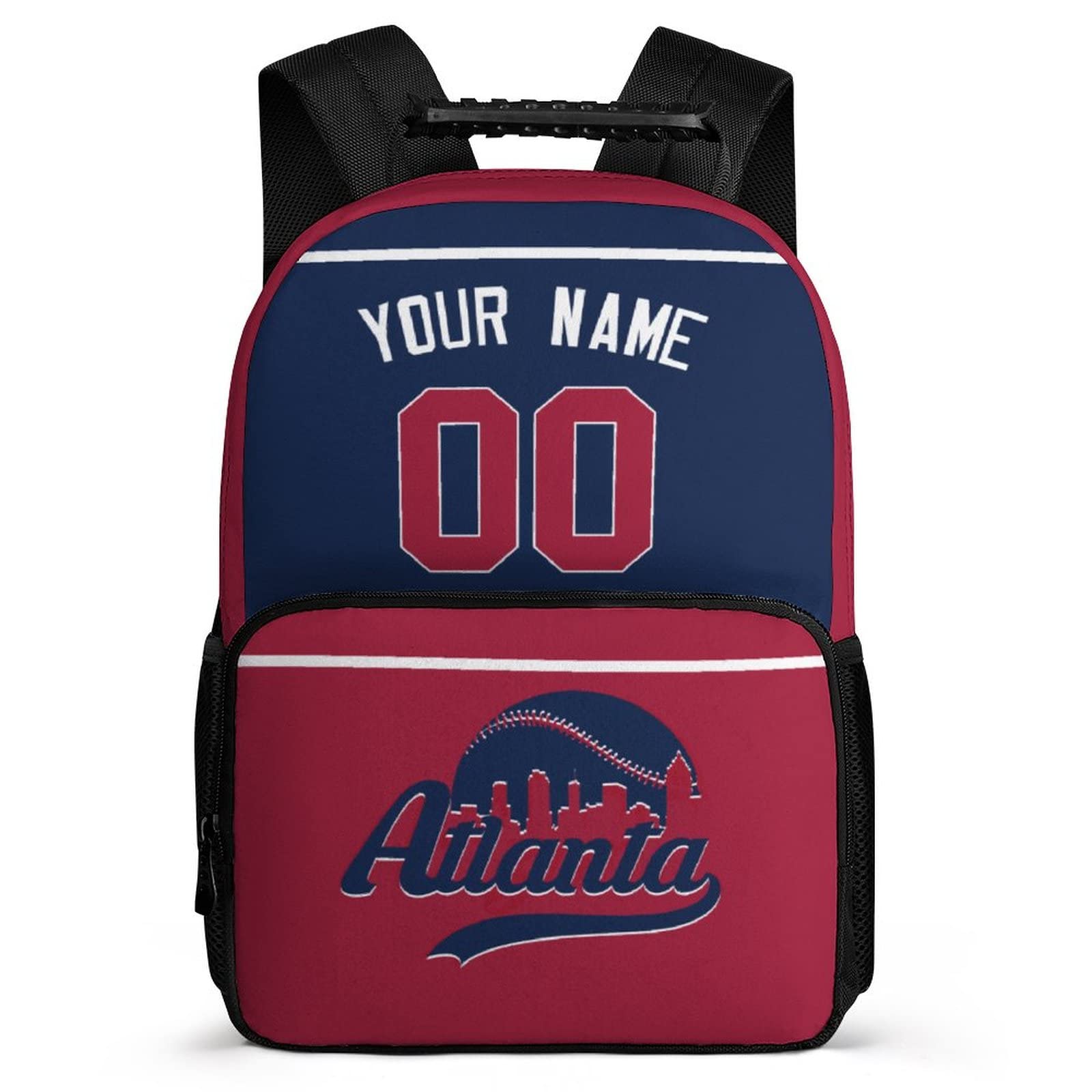Custom Skyline City Backpack - Personalized Name & Number Baseball Bookbag for School, Travel & Sports | Durable Student Backpack for Teens & Fans | Perfect for School, College, Baseball Games & Daily Commute