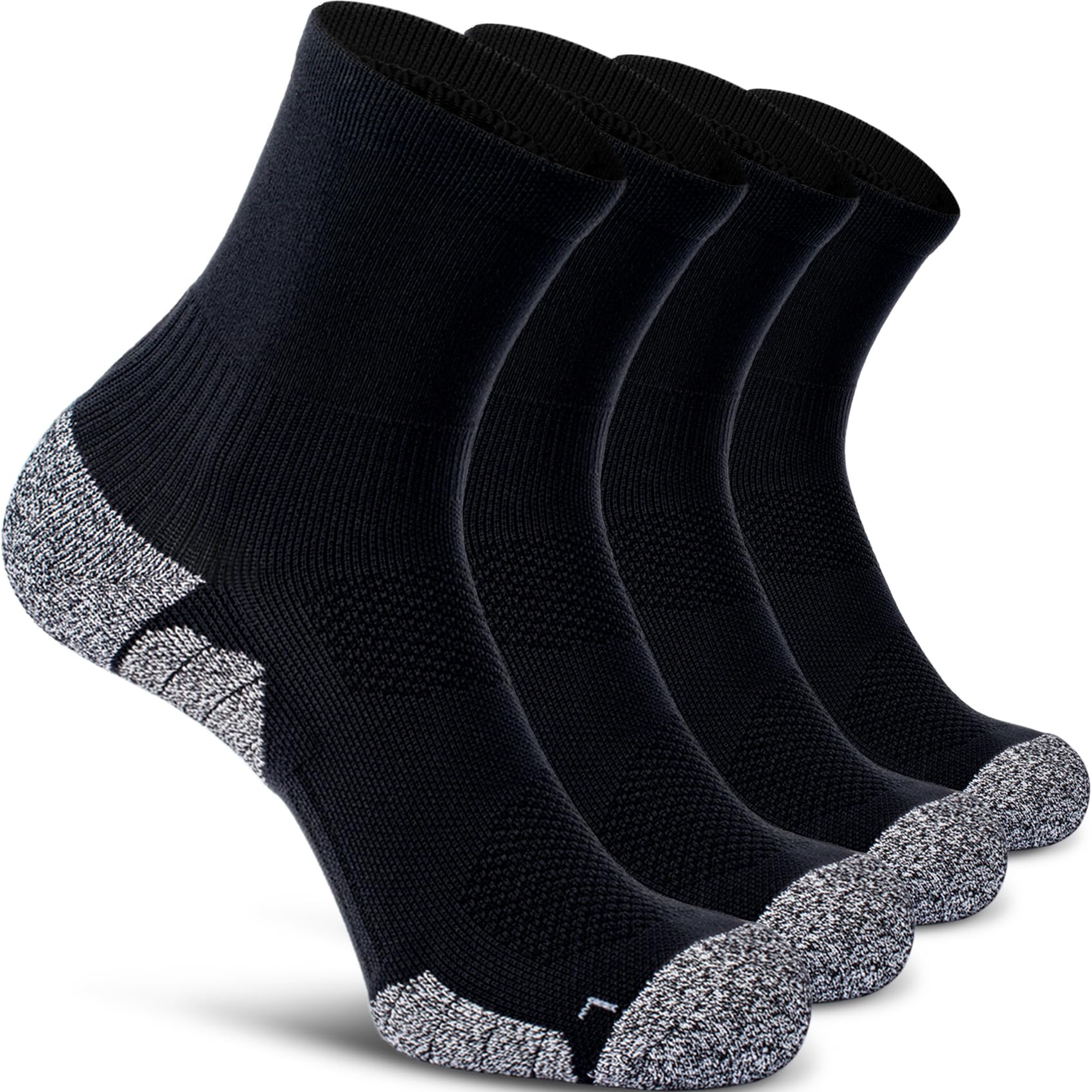 CWVLC Compression Athletic Quarter Socks for Men & Women - Breathable Cushioned Support Socks for Running, Hiking & Workout - Enhanced Performance & Comfort