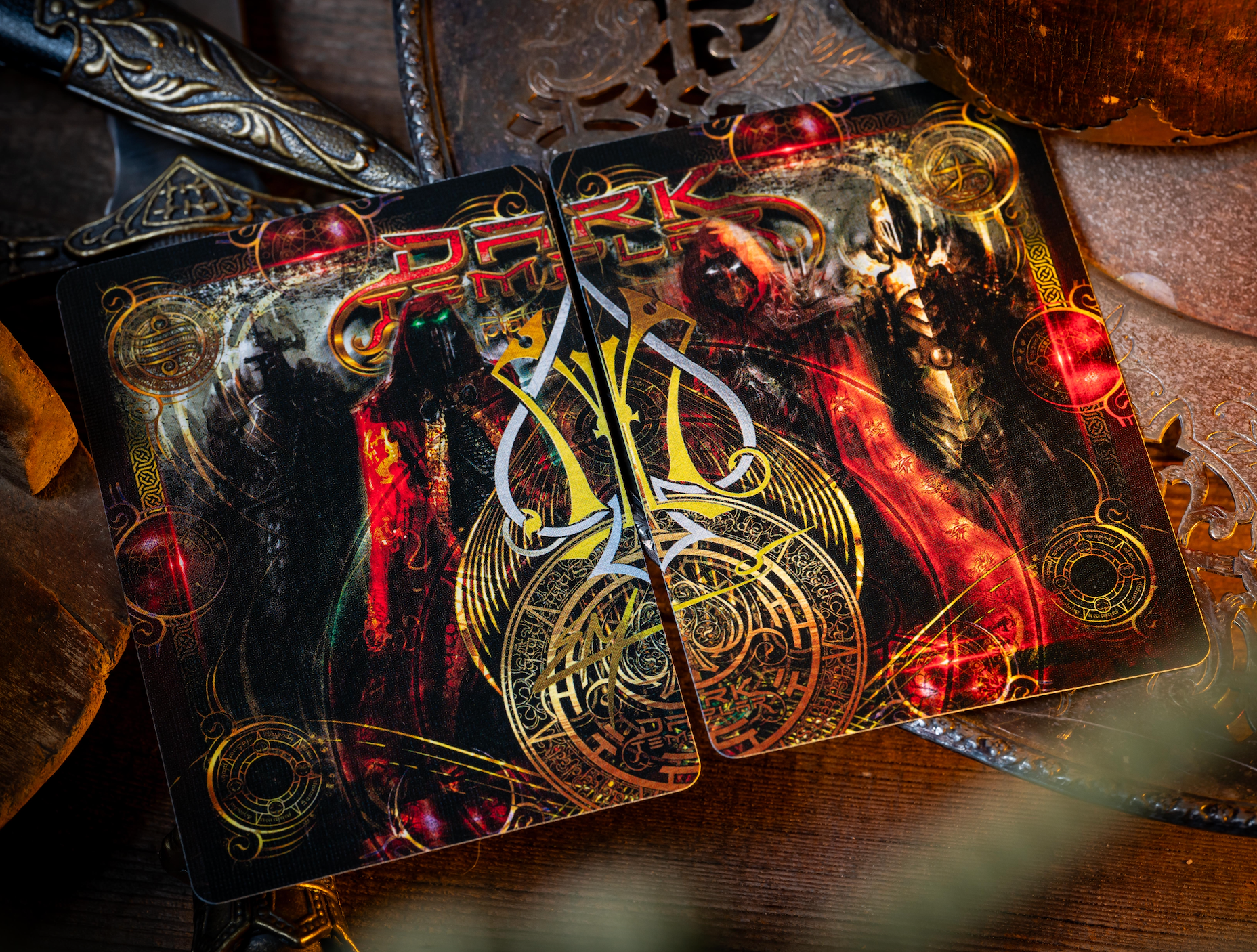 Dark Templar Knights Themed Bicycle Playing Cards - Premium Quality Poker Cards for Magic Tricks, Card Games, and Collectors