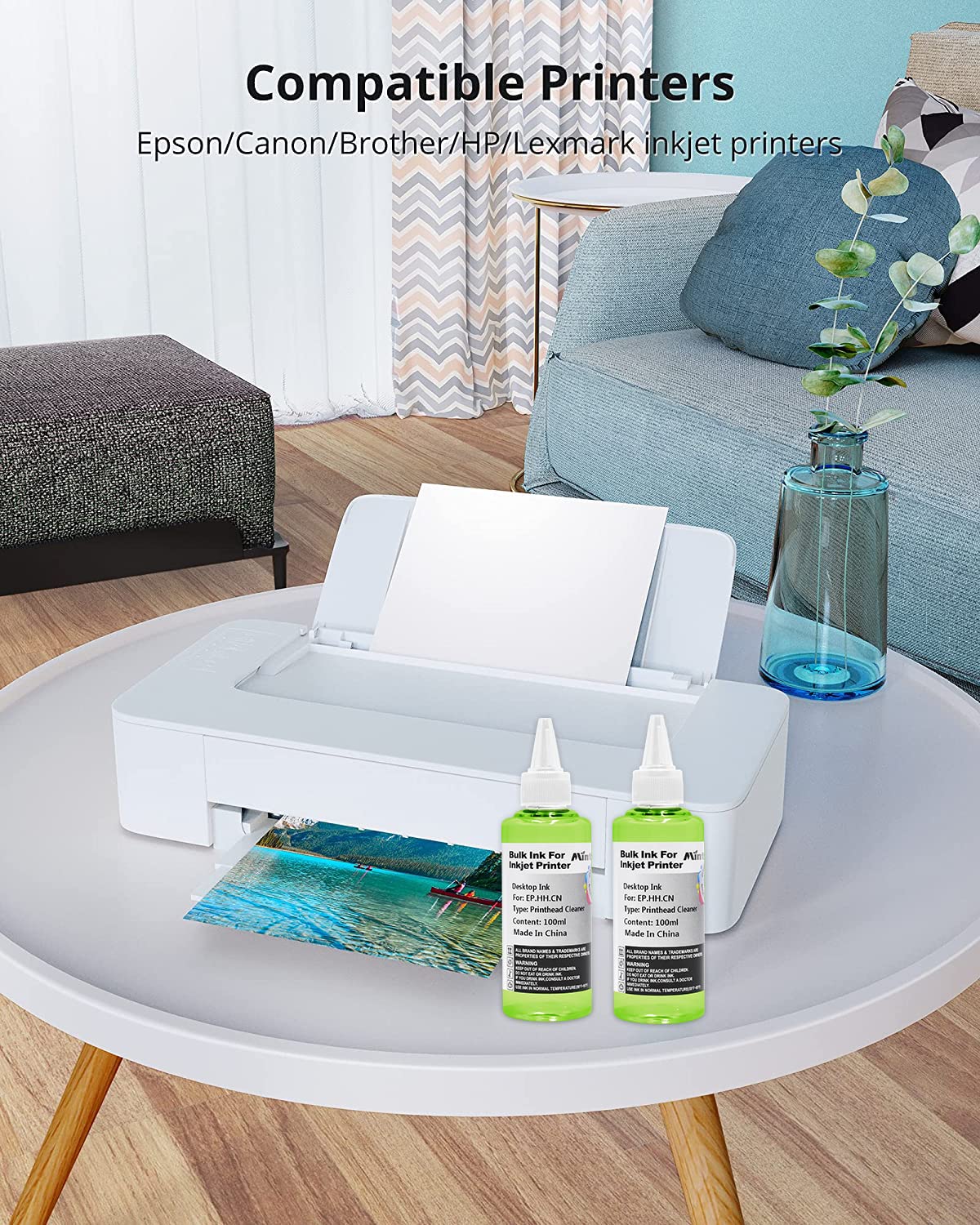 HP Brother Canon Sublimation Epson Ecotank Printer Head Cleaning Kit - Universal Printhead Cleaner for HP Inkjet, Canon, Brother Printers - Perfect for Home Office & Photo Printing Maintenance