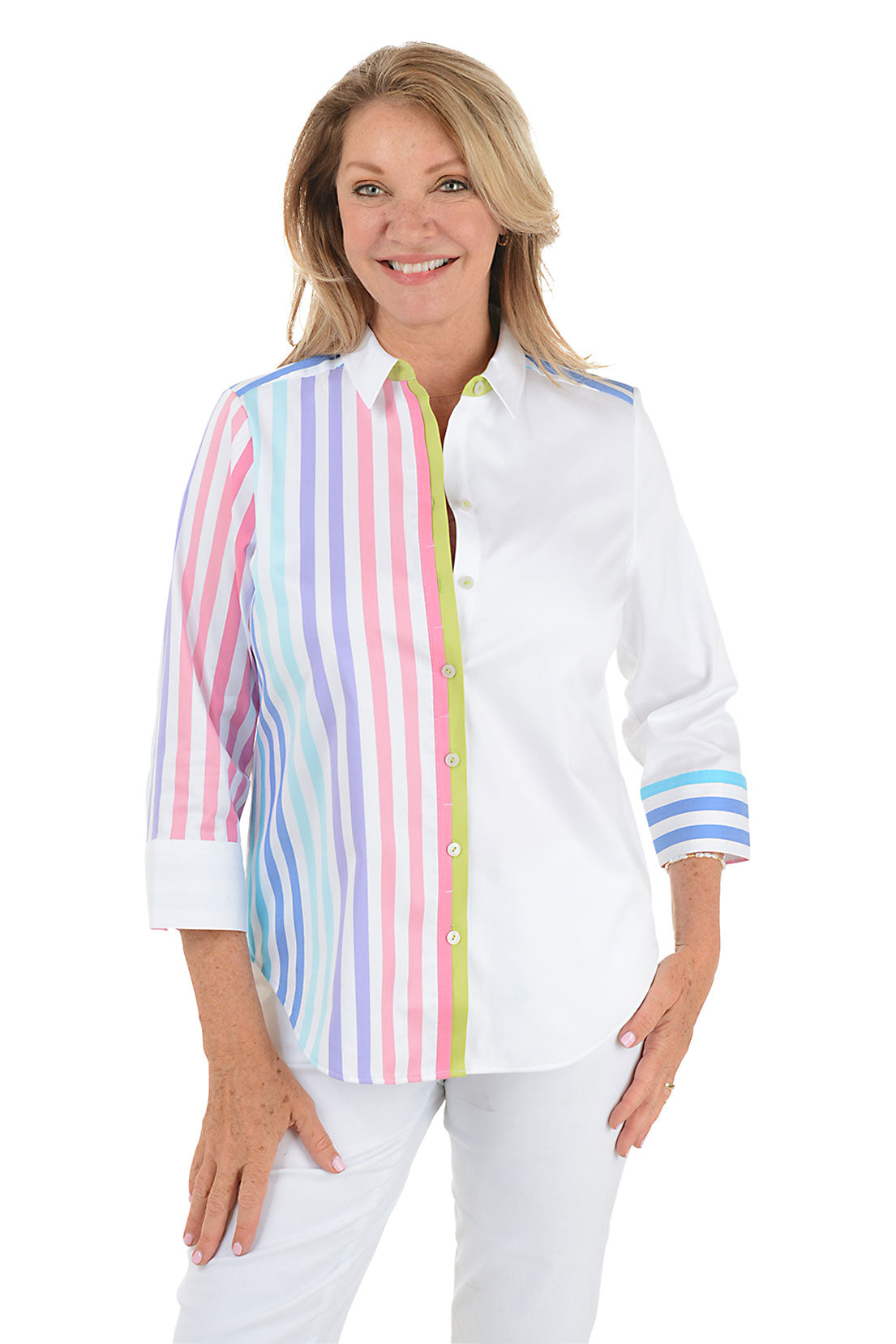 Rainbow Striped Charlie Shirt for Men & Women | Colorful Casual Button Down Shirt | Perfect for Pride Events, Festivals & Everyday Wear