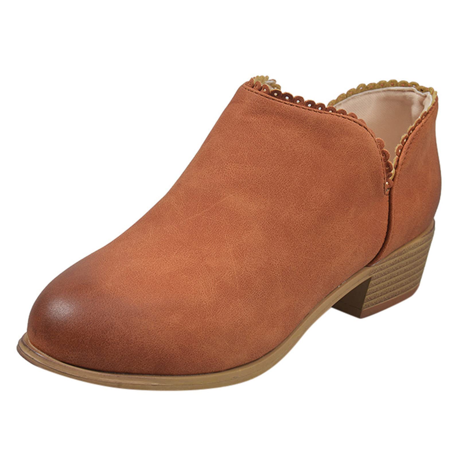 Stylish Women's Ankle Boots - Cute Wedge Heel Western Booties with Zipper | Dress Shoes & Cowgirl Boots for Hiking, Casual Wear & Night Out