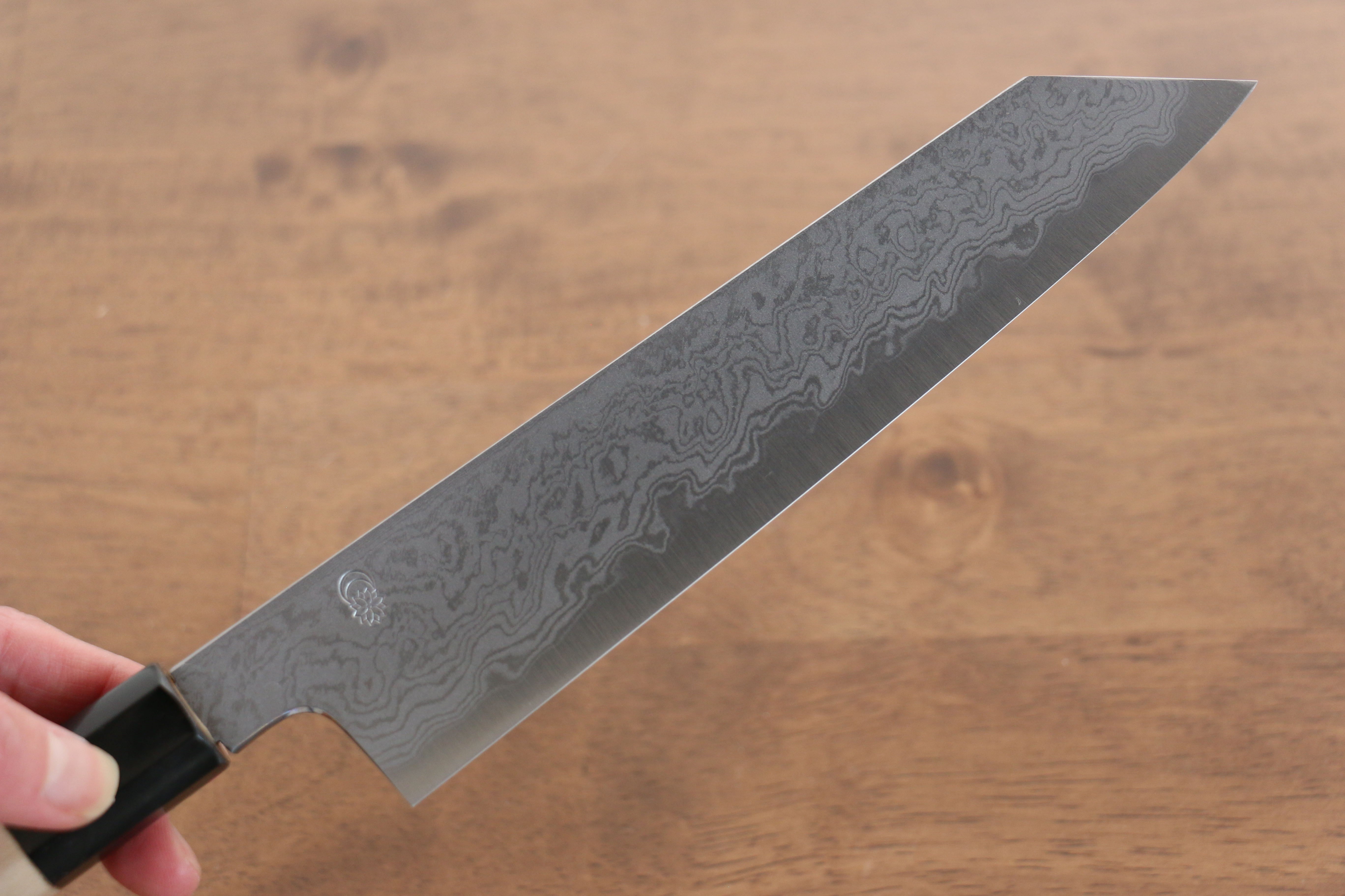 Premium Kikuzuki Blue Steel No.1 Damascus Kiritsuke Gyuto Knife 210mm - Japanese Chef Knife with Magnolia Wood Handle - Perfect for Sushi, Sashimi & Precision Cutting