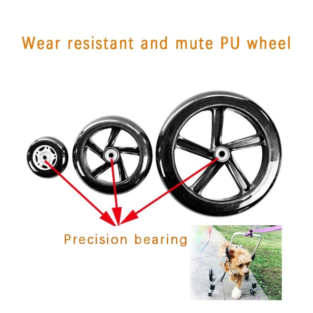 4-Wheel Dog Wheelchair for Medium & Small Dogs - Full Support Pet Mobility Aid with Back Brace for Handicapped Back Legs (Model 32) | Ideal for Disabled Pets, Post-Surgery Recovery & Daily Walking Assistance
