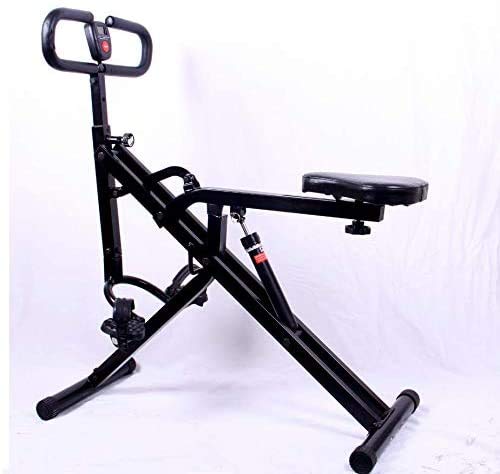 Power Rider Ab Core Squat Glute Exercise Machine - Home Gym Equipment for Abdominal Crunch, Cardio & Full Body Workout with LCD Monitor - Perfect for Home Fitness, Toning & Weight Loss