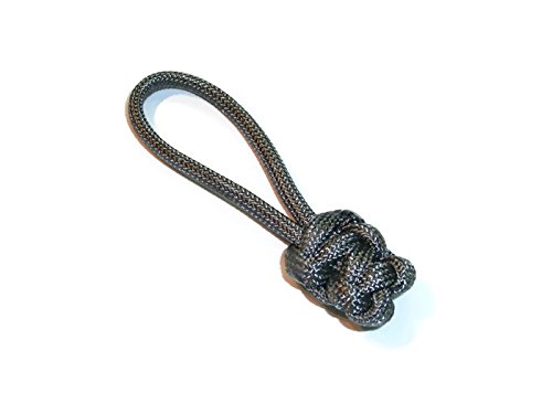 RedVex Zipper Pulls & Paracord Lanyards - Gray Charcoal (3 Pack) for Outdoor Gear & Knives