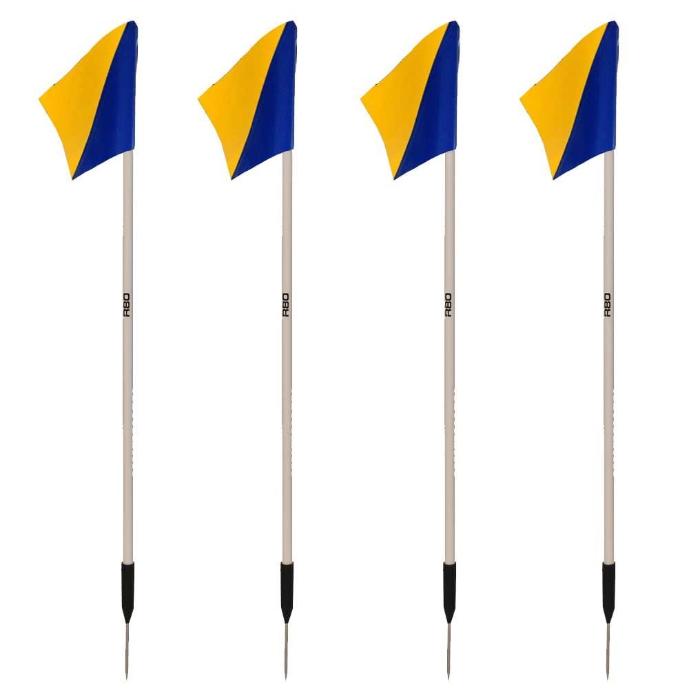 Premium Sideline Pole with Custom Club Colors Flag Sets - Perfect for Football, Soccer, and Sports Team Fan Support
