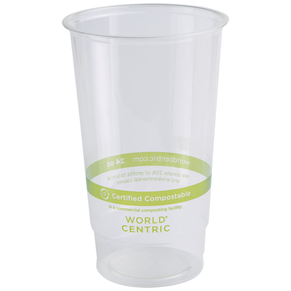 World Centric 100% Compostable 24 oz Clear PLA Cold Drink Cups - Eco-Friendly Biodegradable Party & Event Supplies (Pack of 1000) - Perfect for Smoothies, Iced Coffee & Outdoor Gatherings