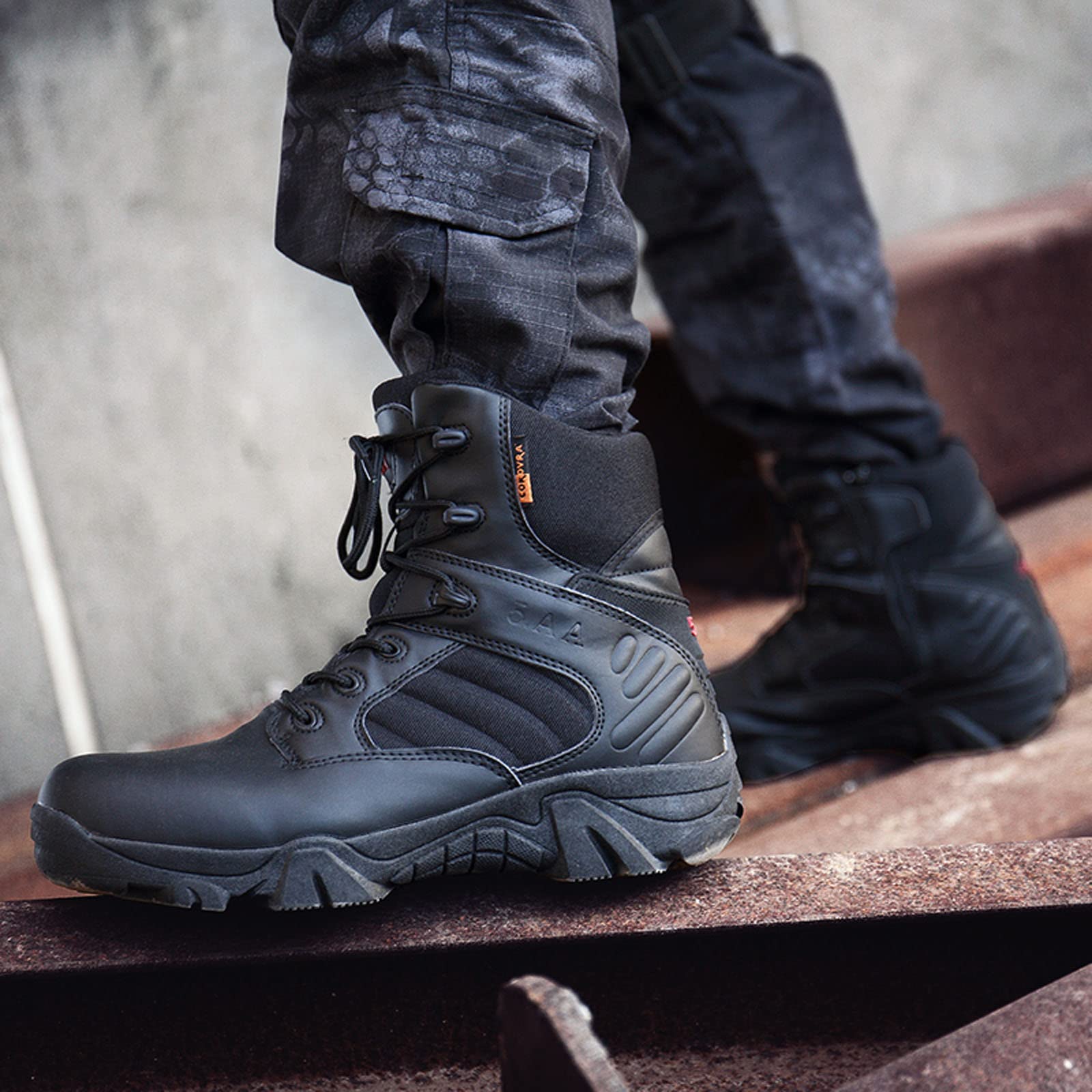 Men's Tactical Boots - Military Combat Hiking Boots for Outdoor Trekking, Mountaineering & Backpacking - Durable Commando Boots for Adventure & Survival Scenarios