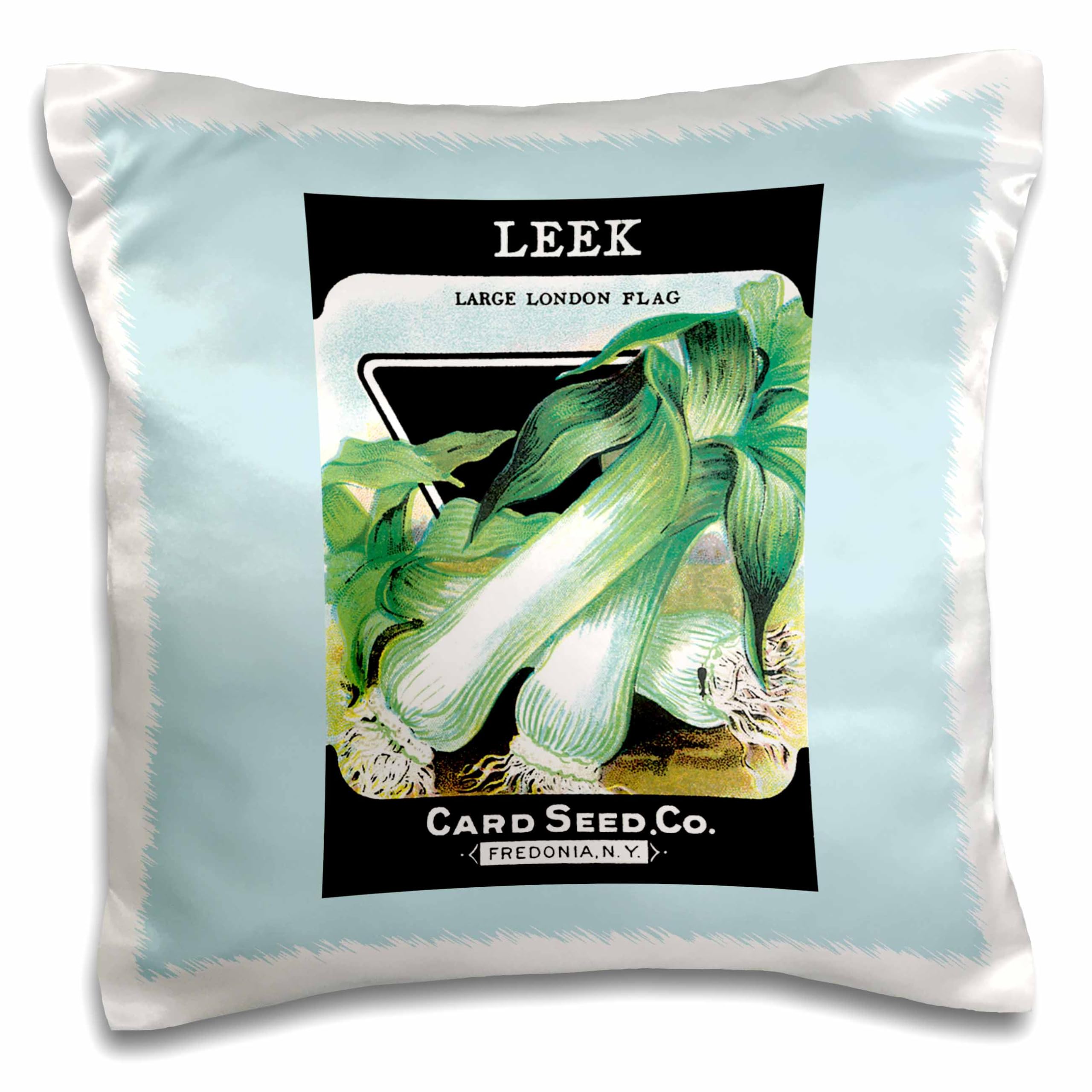 3D Printed London Flag & Leek Seed Company Fredonia NY Design Decorative Pillow Cover, 16x16 Inches - Home Decor, Living Room, Bedroom, Office Throw Pillow Case