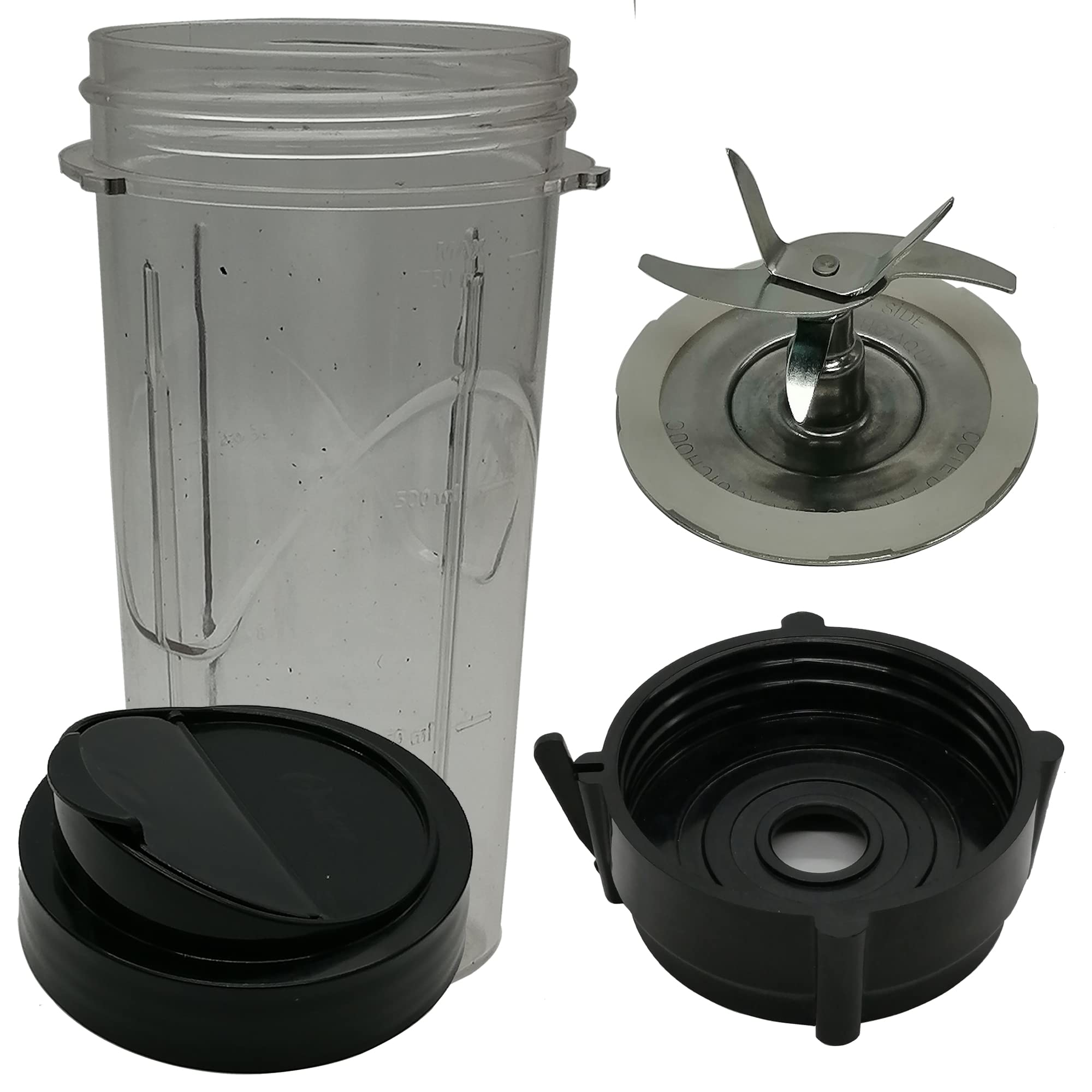Oster Pro 1200 Blender Replacement Blade with 24oz Blend-N-Go Cup & Lid - Compatible with BLSTMB-CBG/CBF/BBG Models - Perfect for Smoothies, Protein Shakes & Meal Prep (Black)