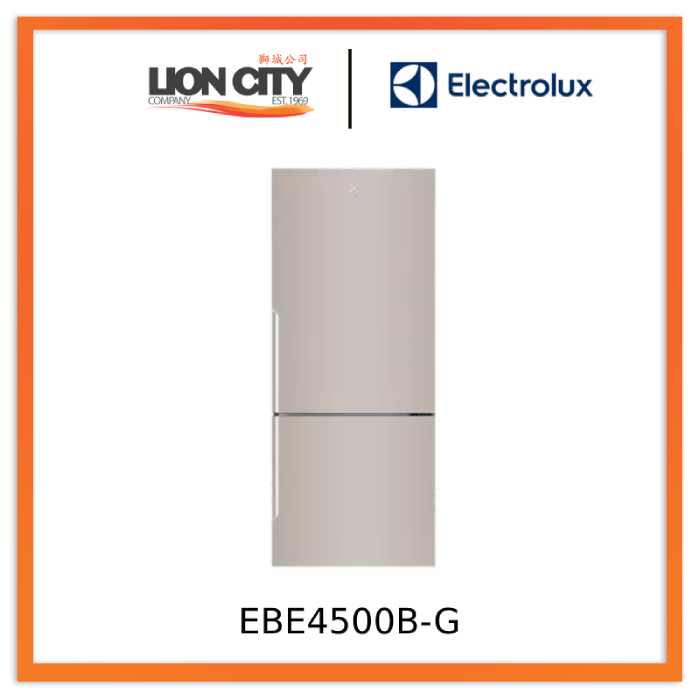 Electrolux EBE4500B 425L 2-Door Refrigerator - Energy Efficient Large Capacity Fridge for Home & Kitchen - Perfect for Family Storage & Entertaining