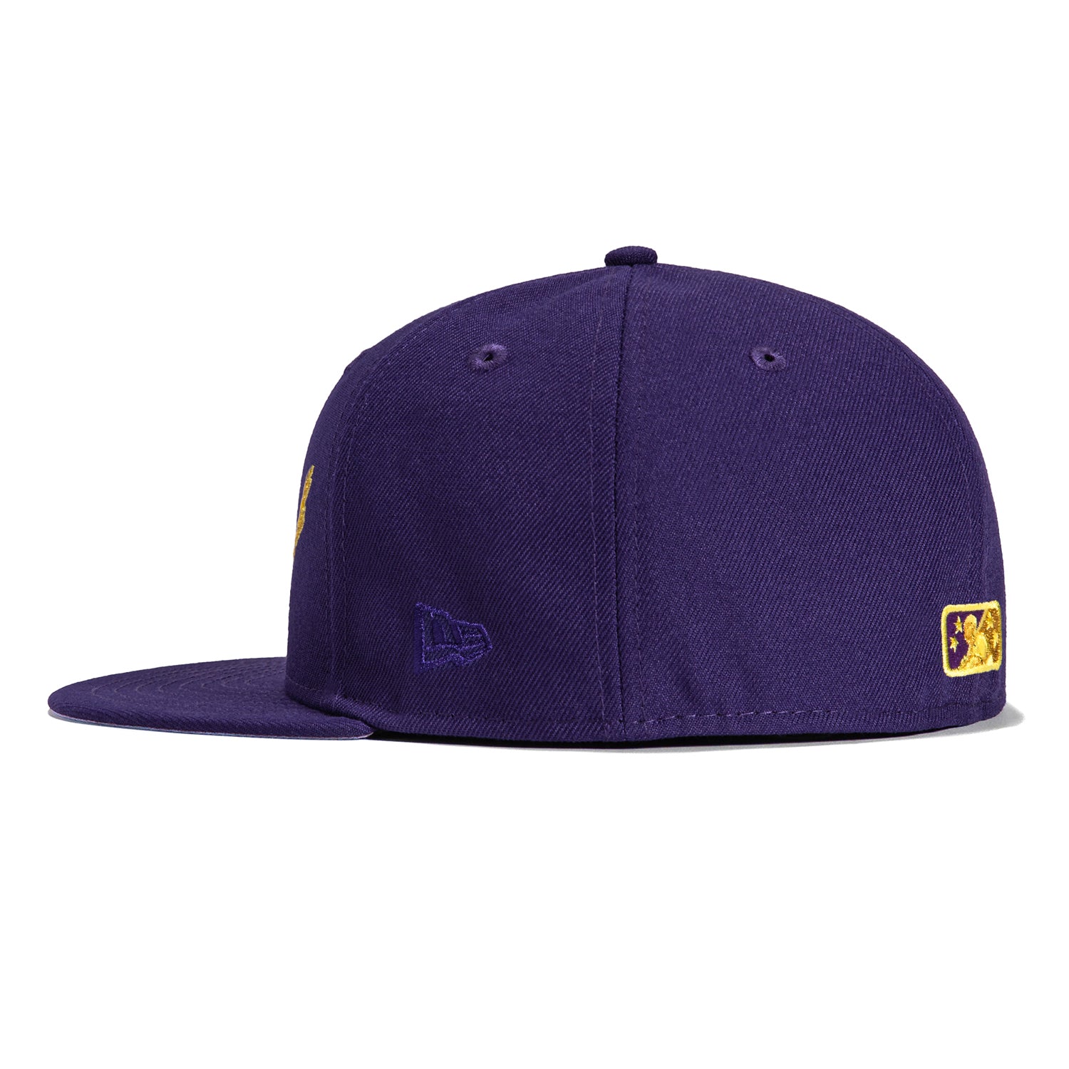 New Era 59Fifty Hollywood Stars Logo Patch Snapback Hat - Purple & Yellow Baseball Cap for Men & Women - Perfect for Sports, Streetwear & Fashion Outfits