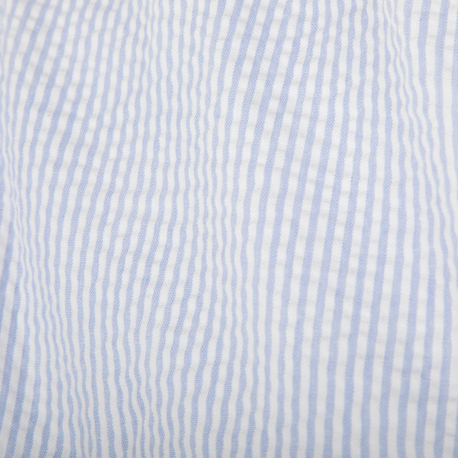 Seersucker Wingshooter's Shirt Short Sleeve - Lightweight & Breathable Blue Casual Shirt for Men | Perfect for Summer Outdoor Activities, Hunting & Country Club Wear