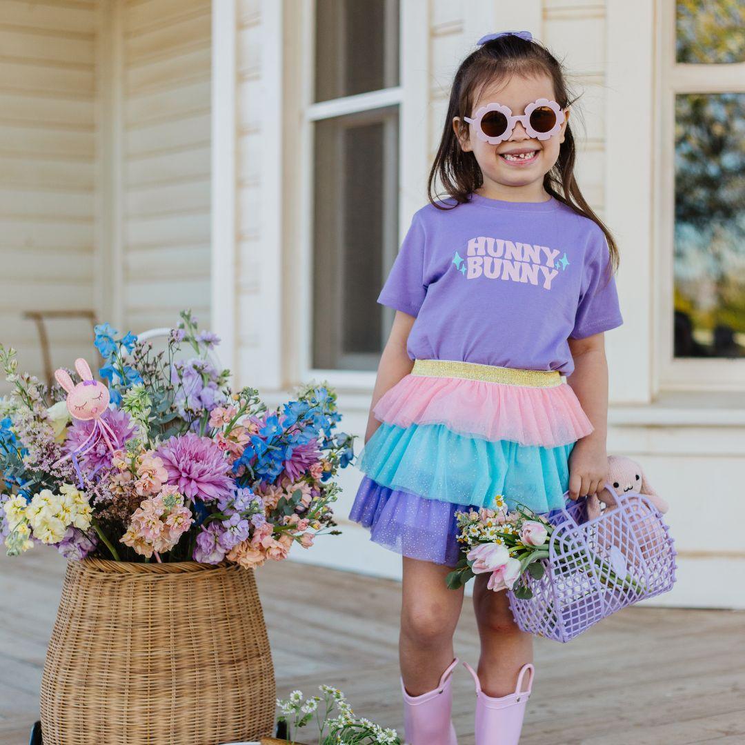 Sweet Wink Tutu Skirt for Girls - Fluffy Tulle Ballet Dance Skirt with Elastic Waist - Perfect for Ballet Recitals, Dance Performances, Birthday Parties & Photo Shoots